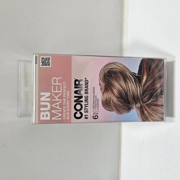 New Lot Of Conair Hair Styling Set: Voluminous Curls & Bun Maker And Hair Clips - Picture 3 of 6